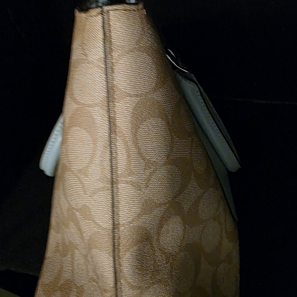 Coach Heather Blue And Taditinal Khaki Shoulder Bag - Picture 6 of 9